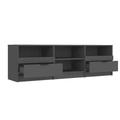 Vidaxl fekete szerelt fa TV-szekrény 150 x 33,5 x 45 cm (811458)