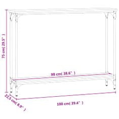 Vidaxl szürke sonoma színű szerelt fa tálalóasztal 100x22,5x75 cm 834018