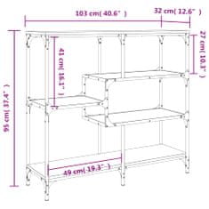 Vidaxl füstös tölgy színű szerelt fa tálalóasztal 103 x 32 x 95 cm 833952