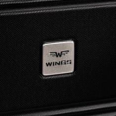 Wings M közepes bőrönd, fekete