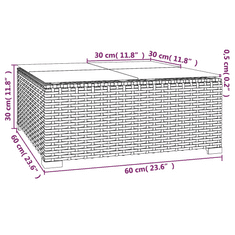 Vidaxl 4 részes szürke polyrattan kerti ülőgarnitúra párnákkal (317573)