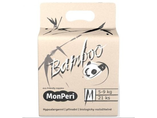 MonPeri Bambusz eldobható öko pelenkák M (5-8 kg) 21 db