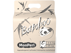 MonPeri Bambusz eldobható öko pelenkák S (3-6 kg) 25 db