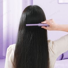 Netscroll Prémium hordozható hajvasaló, hajegyenesítő fésű, amely 10 másodperc alatt felmelegszik, gyors hajegyenesítés, vezeték nélküli működés, USB töltés, ergonomikus fogantyú, StraightHair