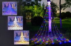 CoolCeny Karácsonyi LED fénylánc - vízesés csillaggal - Fehér