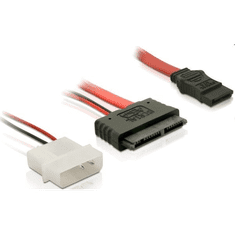 DELOCK DL84384 Slimline SATA anya + 2tűs hálózati - Sata átalakító kábel (DL84384)