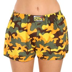 Styx Női boxeralsó art klasszikus gumi terepszínű sárga (K1559) - méret XL