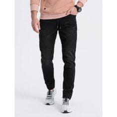 OMBRE Férfi jogger farmernadrág V3 steppeléssel OM-PADJ-0113 fekete MDN123713 XL