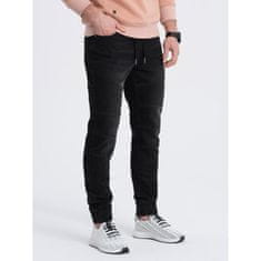 OMBRE Férfi jogger farmernadrág V3 steppeléssel OM-PADJ-0113 fekete MDN123713 XL