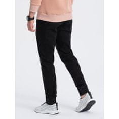 OMBRE Férfi jogger farmernadrág V3 steppeléssel OM-PADJ-0113 fekete MDN123713 XL