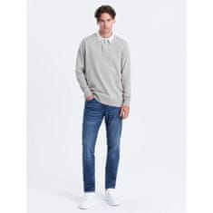 OMBRE Férfi denim nadrág SLIM FIT kék MDN123718 M