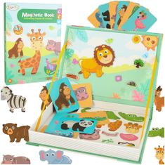 Aga Mágneses puzzle Szafari 47 darabos Kék