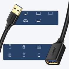 Ugreen Ugreen hosszabbítókábel USB 3 - adapter USB 3 - 1m - Fekete