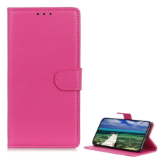 TokShop Huawei Honor 90 Lite, Oldalra nyíló tok, stand, kártyatartóval, csatos, bőrhatású, prémium, rózsaszín (RS146750)