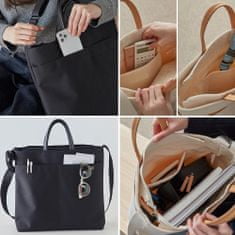 Dollcini Női elegáns kézitáska válltáska, Tote Bag, luxus, Tote fazonú táska,424301, Fekete