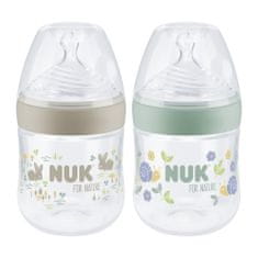 Nuk Cumisüveg For Nature hőmérséklet-szabályozóval, zöld 150 ml