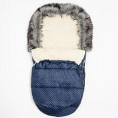 NEW BABY Új Baby Lux gyapjú kék télikabát