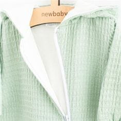 NEW BABY Új Baby Comfort Clothes Baby Muslin kapucnis pulóver Sage - 80 (9-12m)