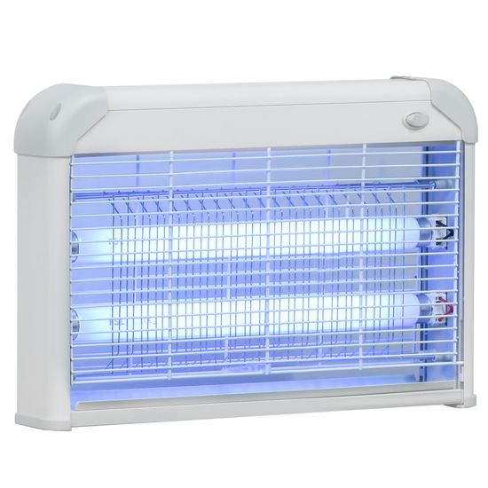 OUTSUNNY UV LED fólia 60m²-hez, anti-szúnyog, elektromos háló, 20 W, ABS / fém, fehér / szürke