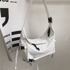 Dollcini Nő/férfi/unisex Crossbody, Könnyű mindennapi pénztárca, Nylon válltáska, fehér