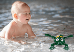 BigBuy Félix, az úszó béka - fürdőjáték kádba, strandra, bekapcsolva a vízben úszik, a szárazon mászik (BBJ)