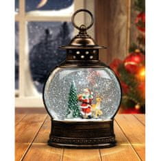 BigBuy Óriás méretű zenélő és világító hógömb - felakasztható karácsonyi lámpás (BBV)