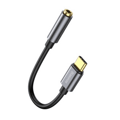 BASEUS Audió adapter, USB Type-C - 3.5 mm jack átalakító, L54, szürke