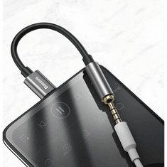 BASEUS Audió adapter, USB Type-C - 3.5 mm jack átalakító, L54, szürke