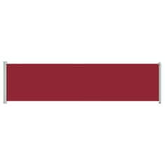 Vidaxl piros behúzható oldalsó terasznapellenző 160 x 600 cm 317961