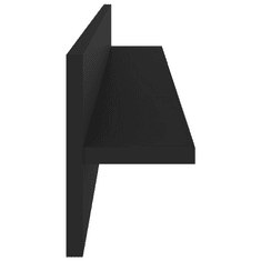 Vidaxl 4 db fekete forgácslap fali polc 80 x 11,5 x 18 cm (807336)