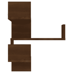 Vidaxl barna tölgyszínű szerelt fa fali sarokpolc 40x40x50 cm (815208)