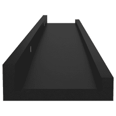 Vidaxl 4 db fekete fali polc 60 x 9 x 3 cm (326668)