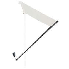 Vidaxl feltekerhető krémszínű napellenző LED-del 350 x 150 cm 145926