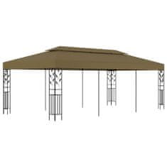 Vidaxl tópszínű pavilon 6 x 3 m 180 g/m² 312245