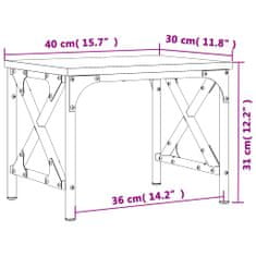 Greatstore fekete szerelt fa nyomtatóállvány 40 x 30 x 31 cm