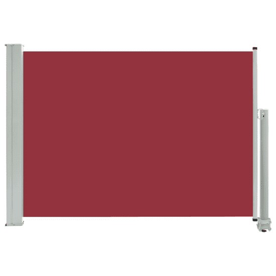 Vidaxl piros kihúzható oldalsó terasz napellenző 80 x 300 cm (48363)