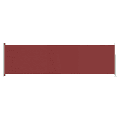 Vidaxl piros behúzható oldalsó terasznapellenző 180 x 600 cm (317967)