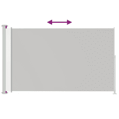 Vidaxl krémszínű behúzható oldalsó terasznapellenző 200 x 300 cm (317899)