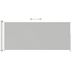 Vidaxl krémszínű behúzható oldalsó terasznapellenző 220 x 500 cm (313430)