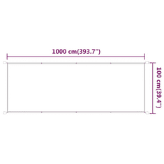 Vidaxl antracitszürke oxford-szövet függőleges napellenző 100x1000 cm (148211)