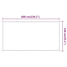 Vidaxl antracitszürke oxford-szövet függőleges napellenző 140 x 600 cm (148216)