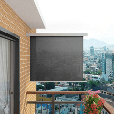 Vidaxl multifunkciós szürke oldalsó napellenző erkélyre 150 x 200 cm (143716)