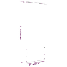 Vidaxl antracitszürke és fehérr oxford-szövet erkélyparaván 80 x 240cm (148573)