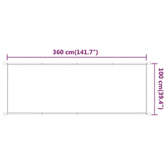 Vidaxl antracitszürke oxford-szövet függőleges napellenző 100 x 360 cm (148207)