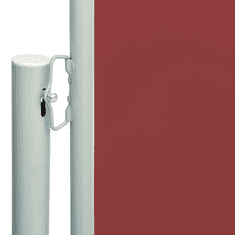 Vidaxl piros behúzható oldalsó terasznapellenző 180 x 600 cm (317967)