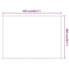 Vidaxl antracitszürke oxford-szövet függőleges napellenző 200x420 cm (148229)