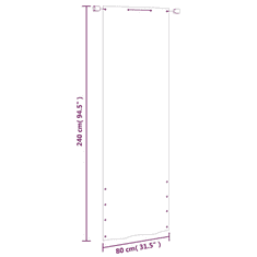 Vidaxl antracitszürke oxford-szövet erkélyparaván 80 x 240 cm (148498)