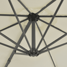 Vidaxl homokszínű konzolos napernyő alumíniumrúddal 300 cm (44620)