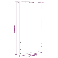 Vidaxl antracitszürke oxford-szövet erkélyparaván 120 x 240 cm (148500)