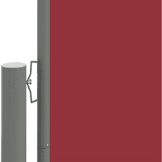 Vidaxl piros behúzható oldalsó napellenző 140 x 1000 cm (318029)